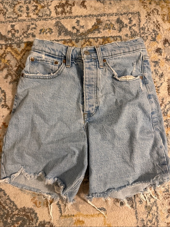 Abercrombie & Fitch Pants - Abercrombie & Fitch Light Blue Distressed Denim Shorts